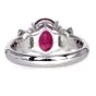 GIA Burma Ruby Diamond Platinum Engagement Ring