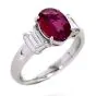 GIA Burma Ruby Diamond Platinum Engagement Ring