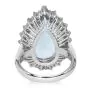 GIA 10.77ct Aquamarine Diamond Platinum Drop Pear Cut Cocktail Ring