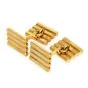 Cartier Vintage 18K Yellow Gold Four Bar Textured Tuxedo Cufflinks