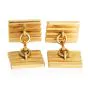 Cartier Vintage 18K Yellow Gold Four Bar Textured Tuxedo Cufflinks