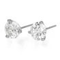 Estate 2.45 Carats Round Diamond 18K White Gold Martini Set Stud Earrings