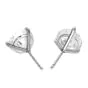 Estate 2.45 Carats Round Diamond 18K White Gold Martini Set Stud Earrings
