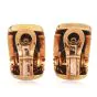 Bvlgari Parentesi 18K Yellow Gold Hematite Hoop Earrings