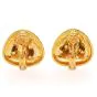  Estate Diamond 18K Yellow Gold Quilted Cushion Clip-On Earringsgs