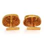 David Webb Vintage 18K Yellow Gold Spiral Greek Pattern Large Cufflinks