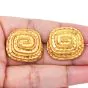 David Webb Vintage 18K Yellow Gold Spiral Greek Pattern Large Cufflinks