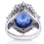 GIA 8.04ct Blue Sapphire Diamond Platinum Ballerina Halo Cocktail Ring 