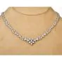 Estate 11.00 cts Diamond Platinum Floral Graduated Link Choker Necklace