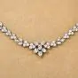 Estate 11.00 cts Diamond Platinum Floral Graduated Link Choker Necklace