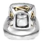 Estate Certified 17.26ct Ceylon Blue Sapphire Diamond White Gold Cushion Cocktail Ring 