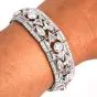Art déco 27.90cts Diamond Platinum Geometric Link Bracelet-Dover Jewelry