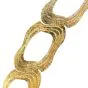 Signed Retro 18K Yellow Gold Fancy Large Textured Link Choker Necklace
