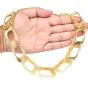 Signed Retro 18K Yellow Gold Fancy Large Textured Link Choker Necklace