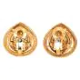 Estate Marina B. mother of pearl  move Pearl 18k Gold clip-on Earrings
