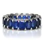 Estate Blue Sapphire Platinum Eternity Band Ring