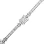 Vintage Art Deco Diamond Platinum Delicate Square Link Bracelet 