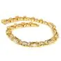 Retro Vintage Diamond 18K Yellow Gold Oval Link Celebrity Necklace