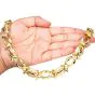 Retro Vintage Diamond 18K Yellow Gold Oval Link Celebrity Necklace