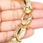Retro Vintage Diamond 18K Yellow Gold Oval Link Celebrity Necklace