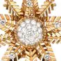 Vintage French Snowflake 18K Rose Gold Diamond Cluster Pin| Dover Jewelry 