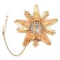 Vintage French Snowflake 18K Rose Gold Diamond Cluster Pin| Dover Jewelry 