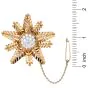 Vintage French Snowflake 18K Rose Gold Diamond Cluster Pin| Dover Jewelry 