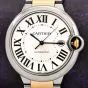 Cartier Ballon Bleu 3765 Stainless Steel Gold 42 mm Automatic Men's Watch