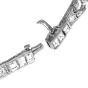 Antique Diamond 28.90cts Blue Sapphire Platinum Geometric Link Bracelet