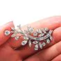 CARTIER Vintage 6.50cts Diamond Platinum Botanical Pin - Dover Jewelry
