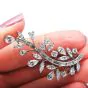 CARTIER Vintage 6.50cts Diamond Platinum Botanical Pin - Dover Jewelry