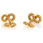 Vintage Tiffany & Co 18K Yellow Gold Infinity Rope Know Men's Cufflinks