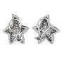 Estate 7.80cts Diamond Cluster Star Platinum Clip On Earrings