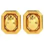 David Webb Chic Hammer finish 18K Yellow Gold Dome Clip On Earrings 