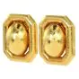 David Webb Chic Hammer finish 18K Yellow Gold Dome Clip On Earrings 