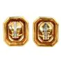David Webb Chic Hammer finish 18K Yellow Gold Dome Clip On Earrings 