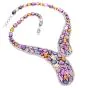  Multicolor Natural No-Heat GIA Sapphire Diamond 18K Gold  Necklace