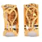 Estate Diamond Ruby 18K Elephant Statement Omega Earrings