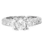 Tacori 2.61cts  Diamond 3 Stone Platinum Engagement Ring