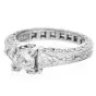Tacori 2.61cts  Diamond 3 Stone Platinum Engagement Ring