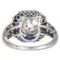 Art Deco Diamond 1.48cts Sapphire Platinum Engagement Ring |Dover Jewelry |