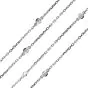 32 Inches Long  Diamond By Yard 14k White Gold Necklace