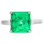 GIA Fine 4.62cts Colombian Emerald 14K Gold Solitaire Engagement Ring|Dover Jewelry|
