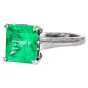 GIA Fine 4.62cts Colombian Emerald 14K Gold Solitaire Engagement Ring|Dover Jewelry|