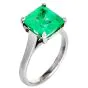 GIA Fine 4.62cts Colombian Emerald 14K Gold Solitaire Engagement Ring|Dover Jewelry|