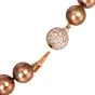 Estate Pearl Diamond Rose Gold Clasp Statement Necklace
