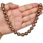 Estate Pearl Diamond Rose Gold Clasp Statement Necklace