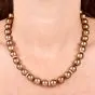 Estate Pearl Diamond Rose Gold Clasp Statement Necklace