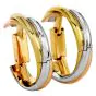 Elegant Cartier 1980's Trinity Style Cufflinks 18 Karat Gold 