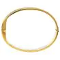 Estate Diamond 18K Gold Filigree Detailed Bangle Bracelet-Dover Jewelry